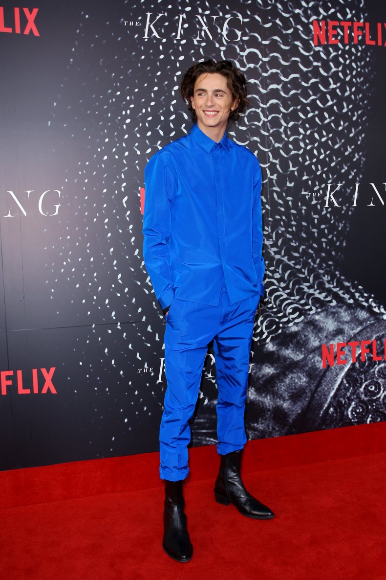 Timothée Chalamet at The King premiere