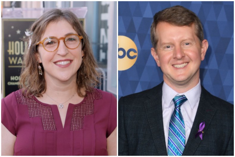 "Jeopardy!" hosts Mayim Bialik and Ken Jennings