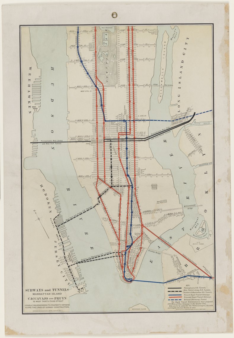 Map of New York Subway 1907.