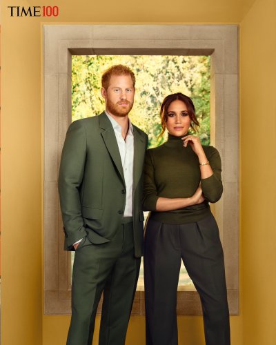 Prince Harry Wears Green Suit for Time100