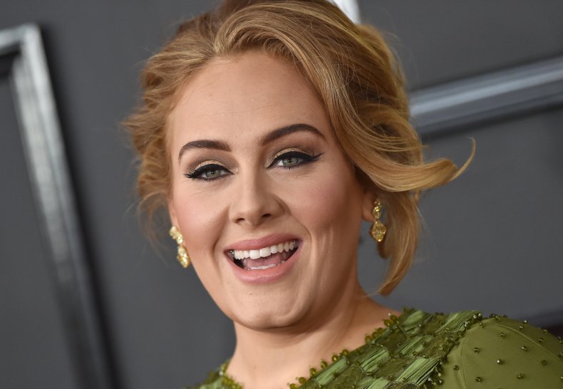 Adele at the 2017 Grammy Awards. 