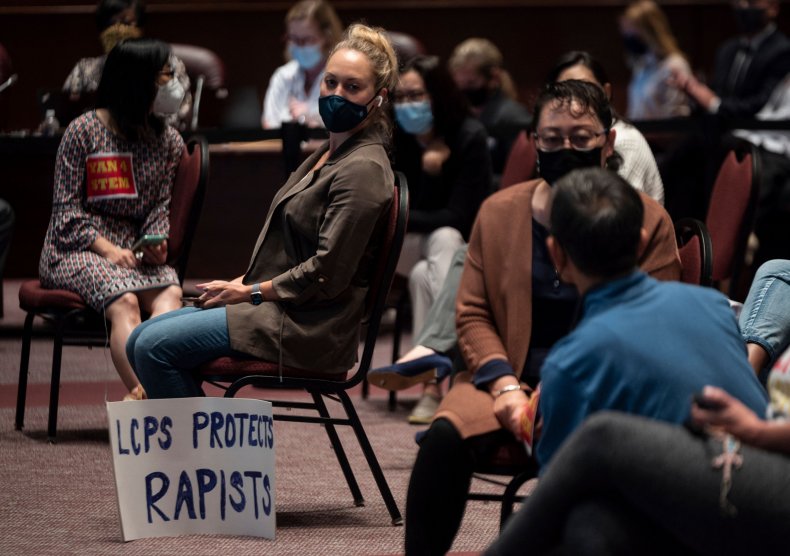 Virginia school board meeting