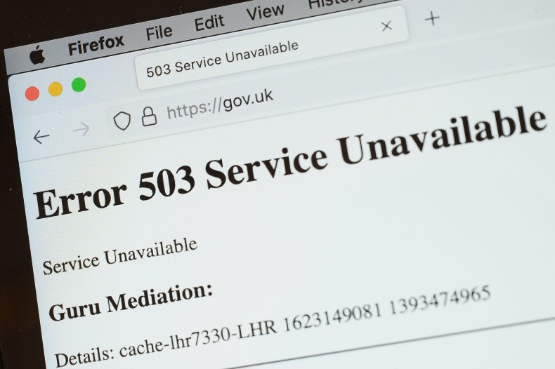 503 error message