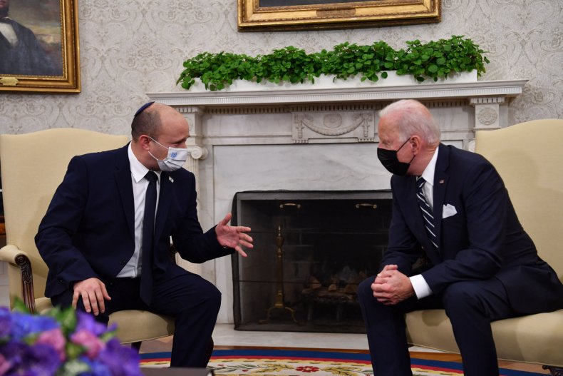 US President Joe Biden meets with Israeli 