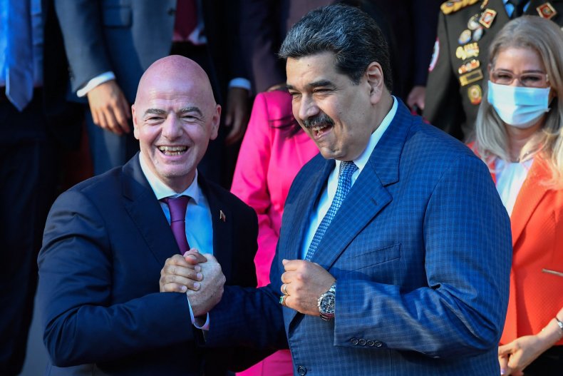 FIFA, President, Venezuela, meeting, Maduro, Infantino