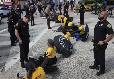 Police and Protestors Miami