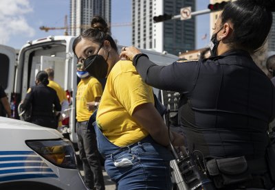 Protester Arrested Miami Protester Arrested Miami