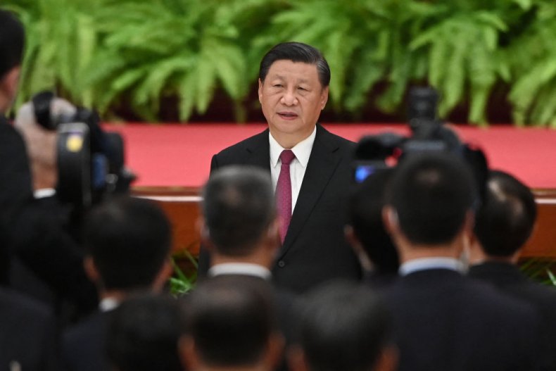 Chinese President Xi Jinping sings national anthem