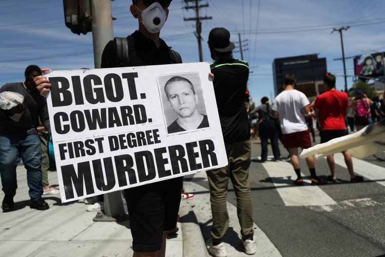 Derek Chauvin protest sign