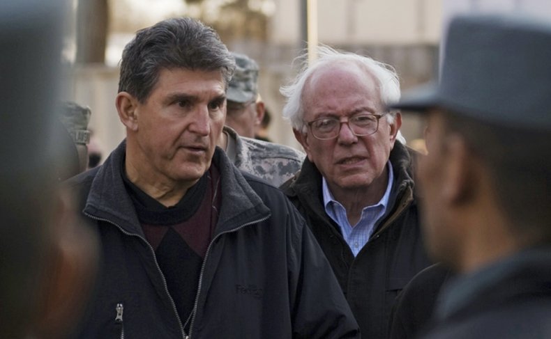 Joe Manchin Bernie Sanders Democrats infrastructure meeting 