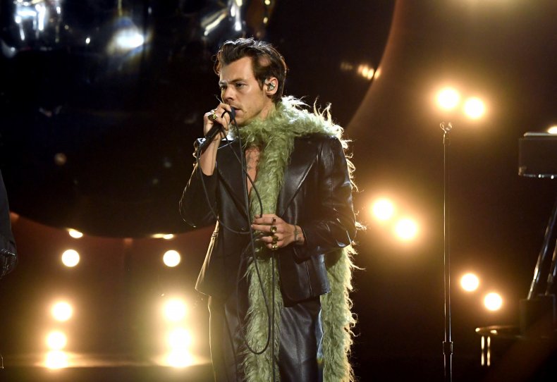 Harry Styles at the 2021 Grammy Awards