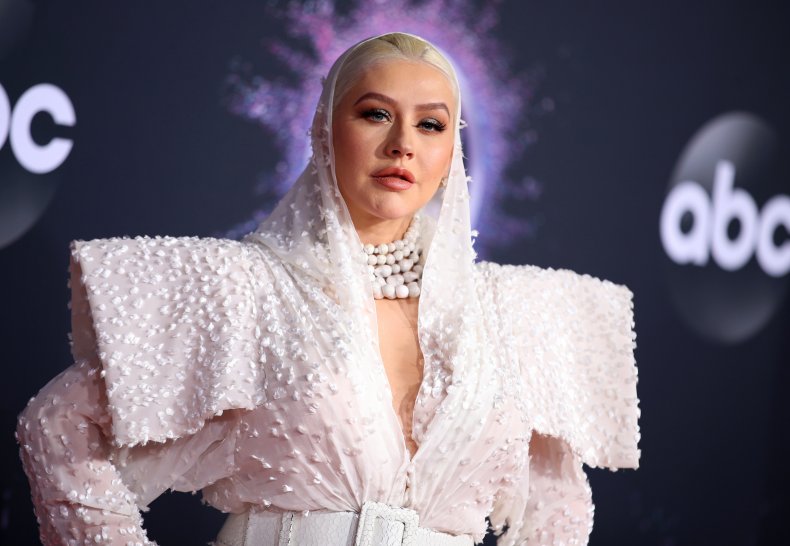 Christina Aguilera at the 2019 AMAs.