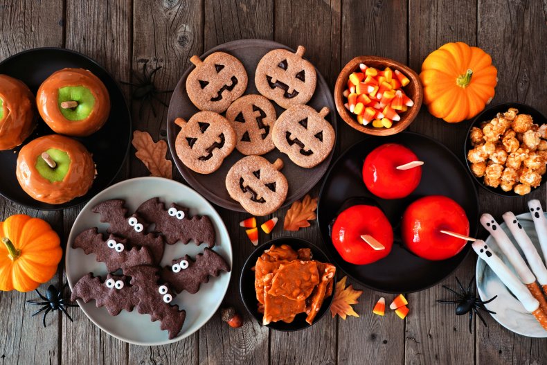 Halloween food spread