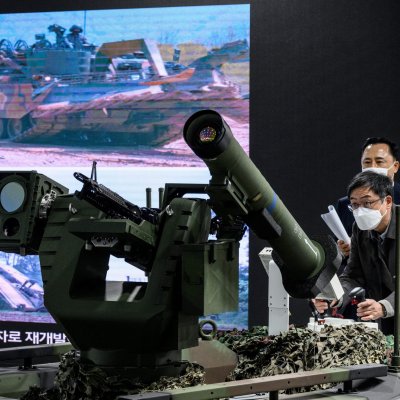 Military equipment displayed in South Korea