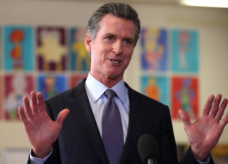 Gavin Newsom Speaks During a News Conference