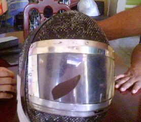The fencing mask Luymar Hernandez was wearing The fencing mask Luymar Hernandez was wearing