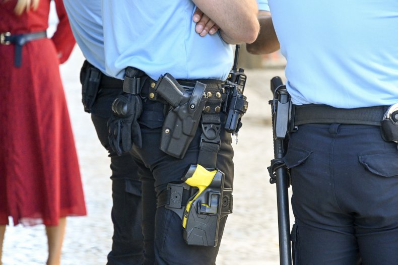 Police Carrying Taser Gun