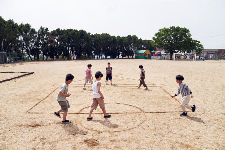 A still from "Squid Game" on Netflix.