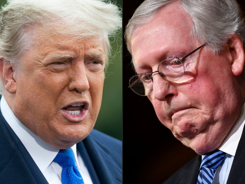 donald trump mitch mcconnell poll 2022