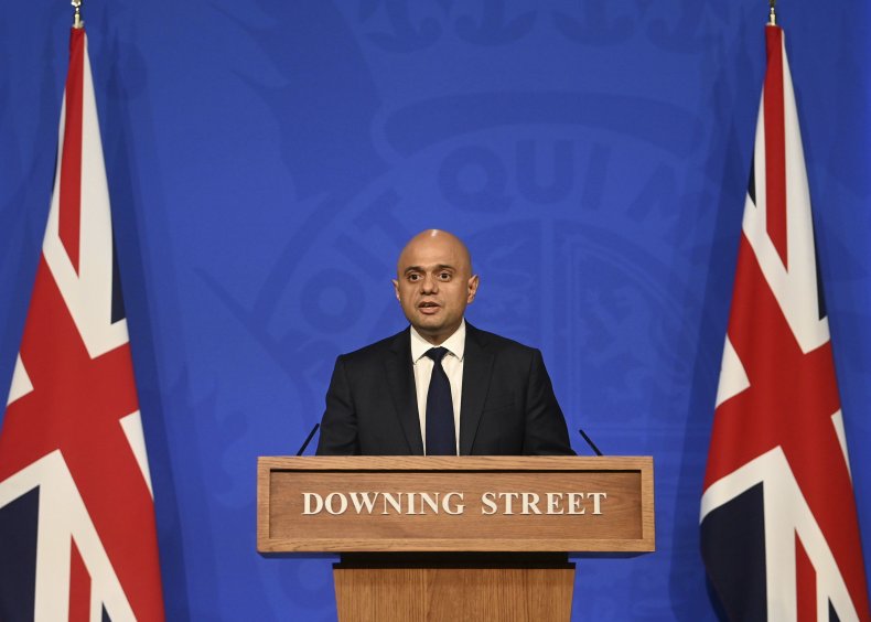 U.K. Health Secretary Sajid Javid