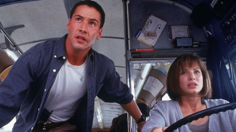 Keanu Reeves and Sandra Bullock in 'Speed'