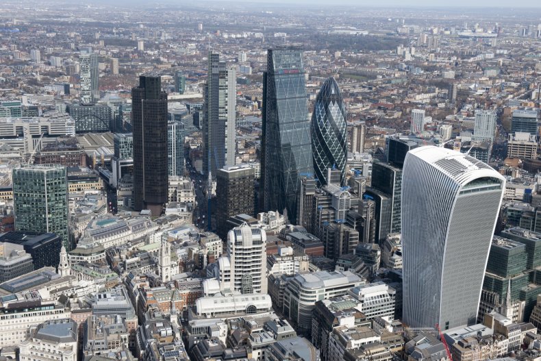 City of London aerial view