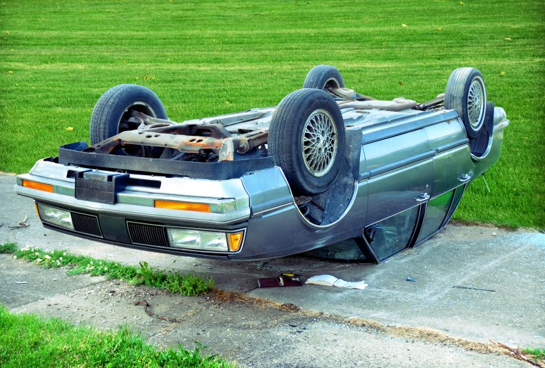 Car upside down