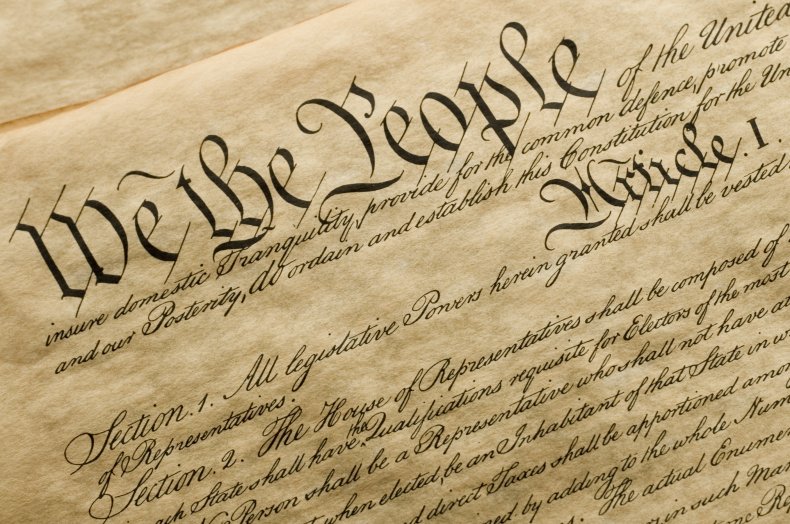 File photo of the U.S. constitution.