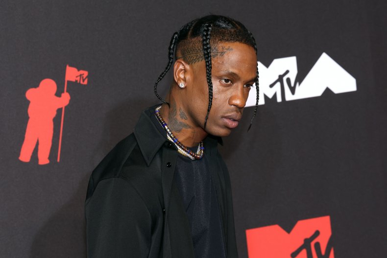 Travis Scott attends the VMAs 2021.