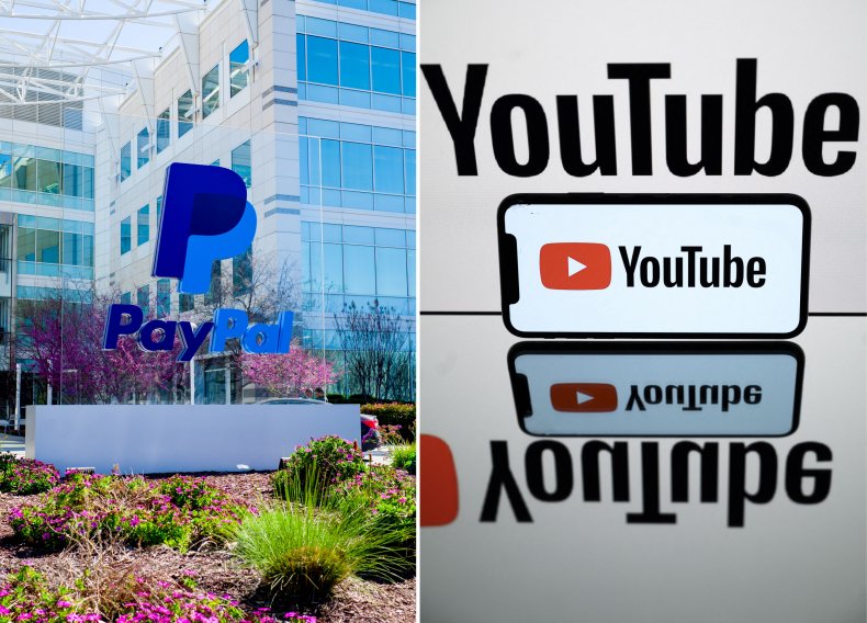 PayPal and YouTube logos