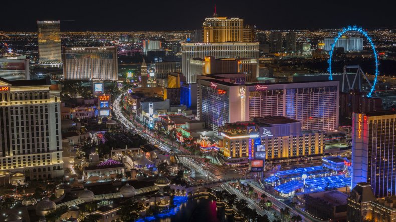 Las Vegas strip at night