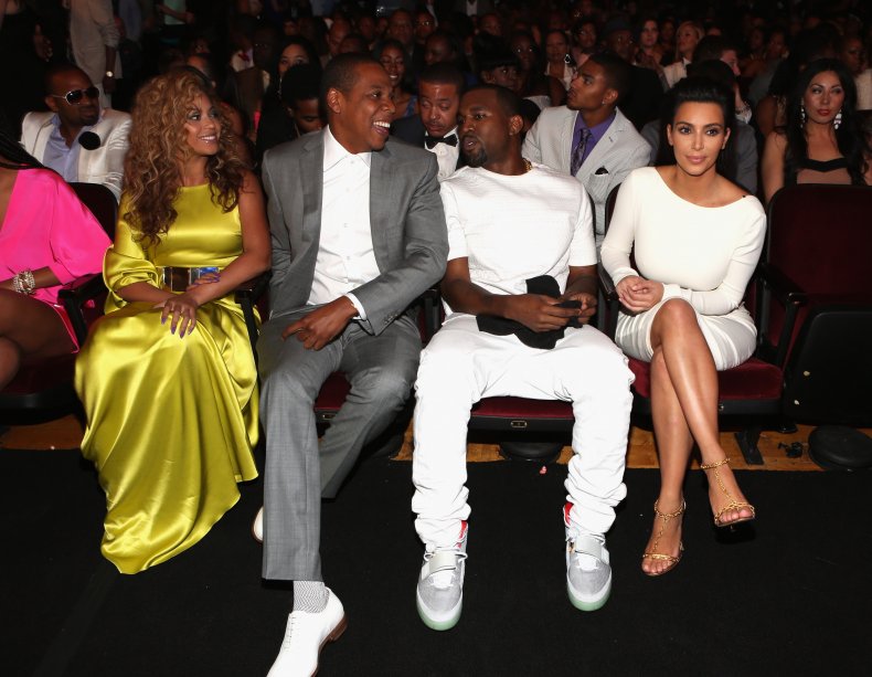 Beyonce, Jay-Z, Kanye West and Kim Kardashian
