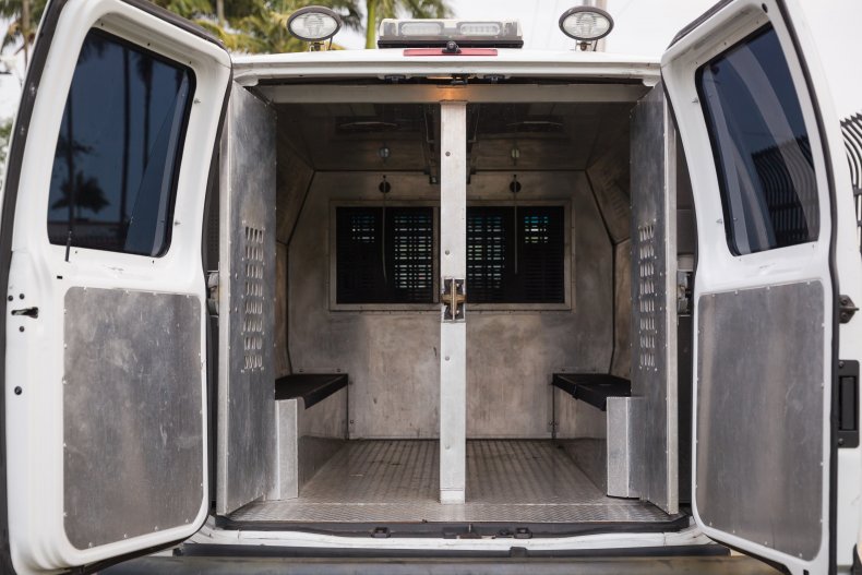 Prison van stock photo
