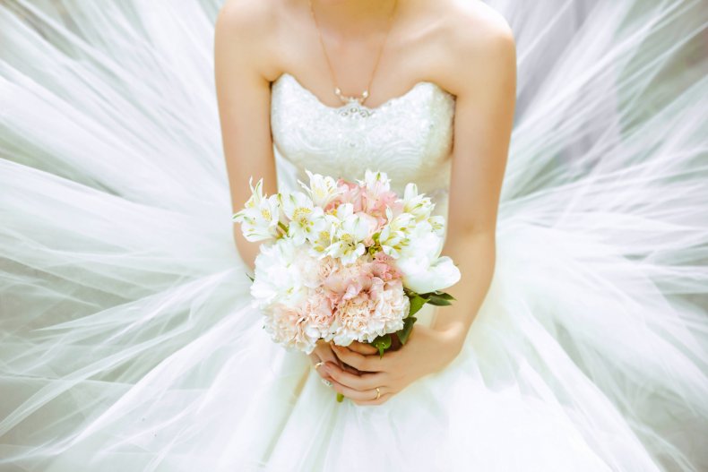 Wedding dress stock image