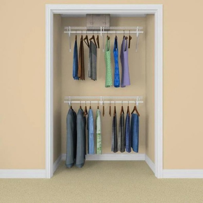 Closetmaid Fixed Mount Double Hang Closet System