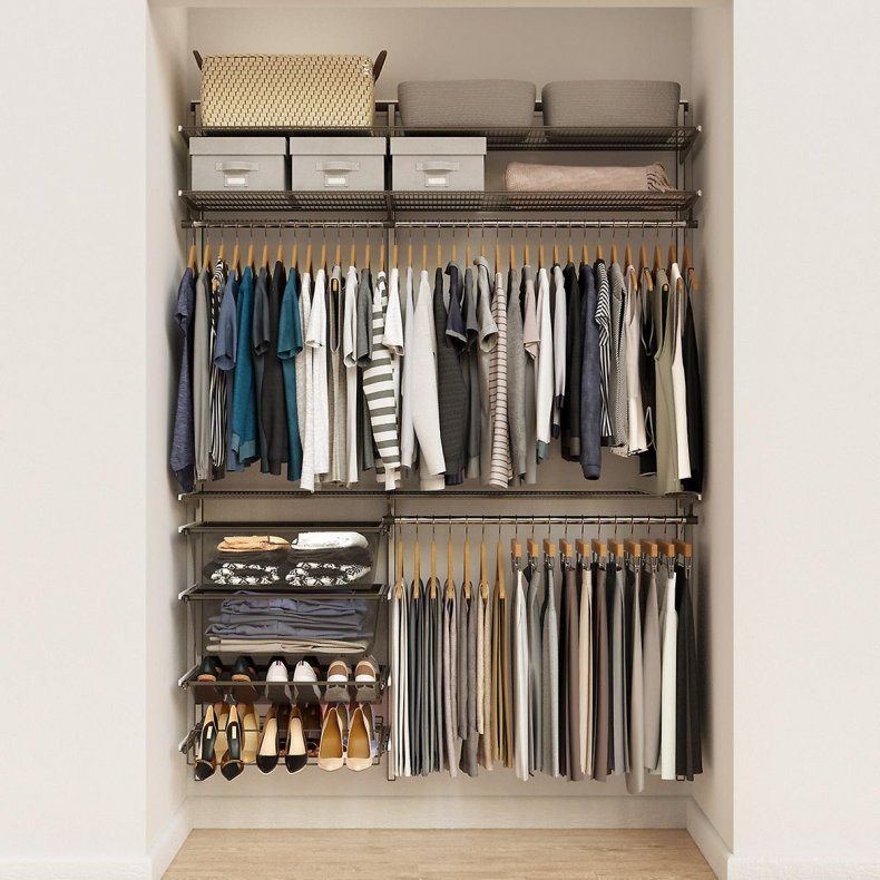Elfa Classic Graphite Reach-In Closet
