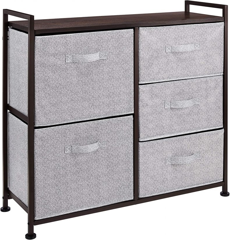 mazon Basics Fabric 5-Drawer Storage Organizer Unit