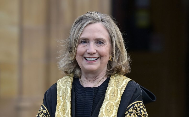 Hillary Clinton pictured at Queens University