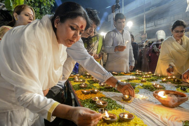Hindus celebrate Diwali