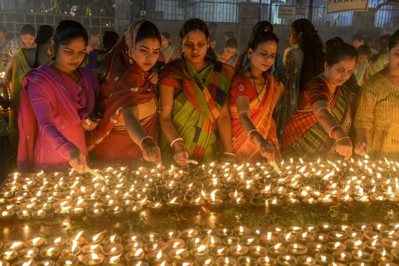 Hindus celebrate Diwali