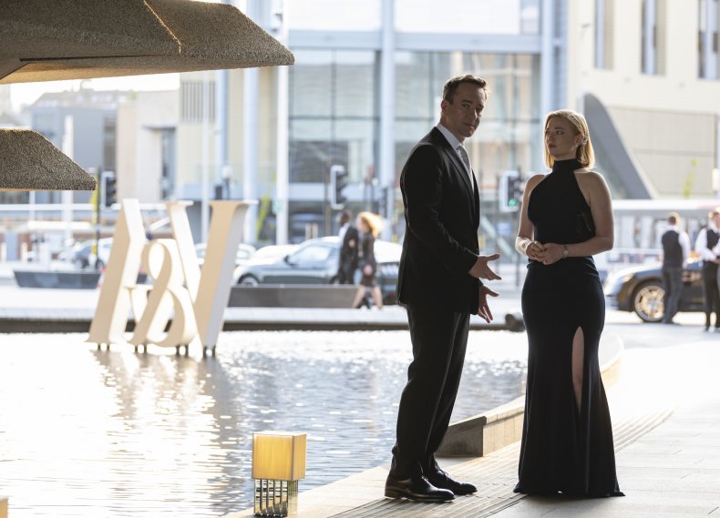 Matthew McFadden and Sarah Snook in Succession