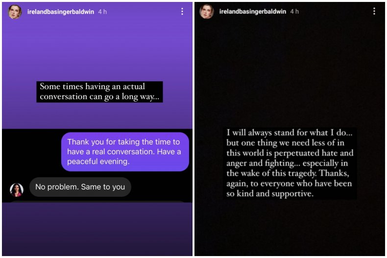 Ireland Baldwin and Candace Owens settle feud