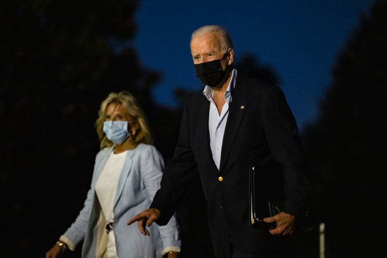 joe biden and jill biden return wh