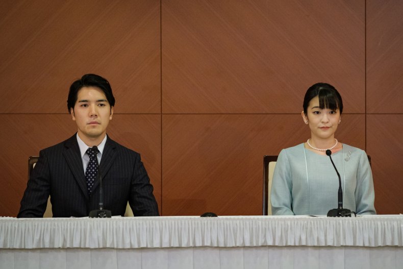 Princess Mako with Kei Komuro in 2021.