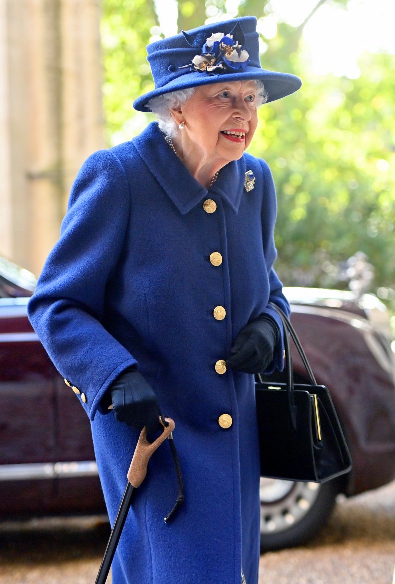 Queen Elizabeth II With Walking Stick