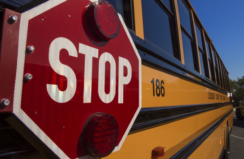 school bus police chase
