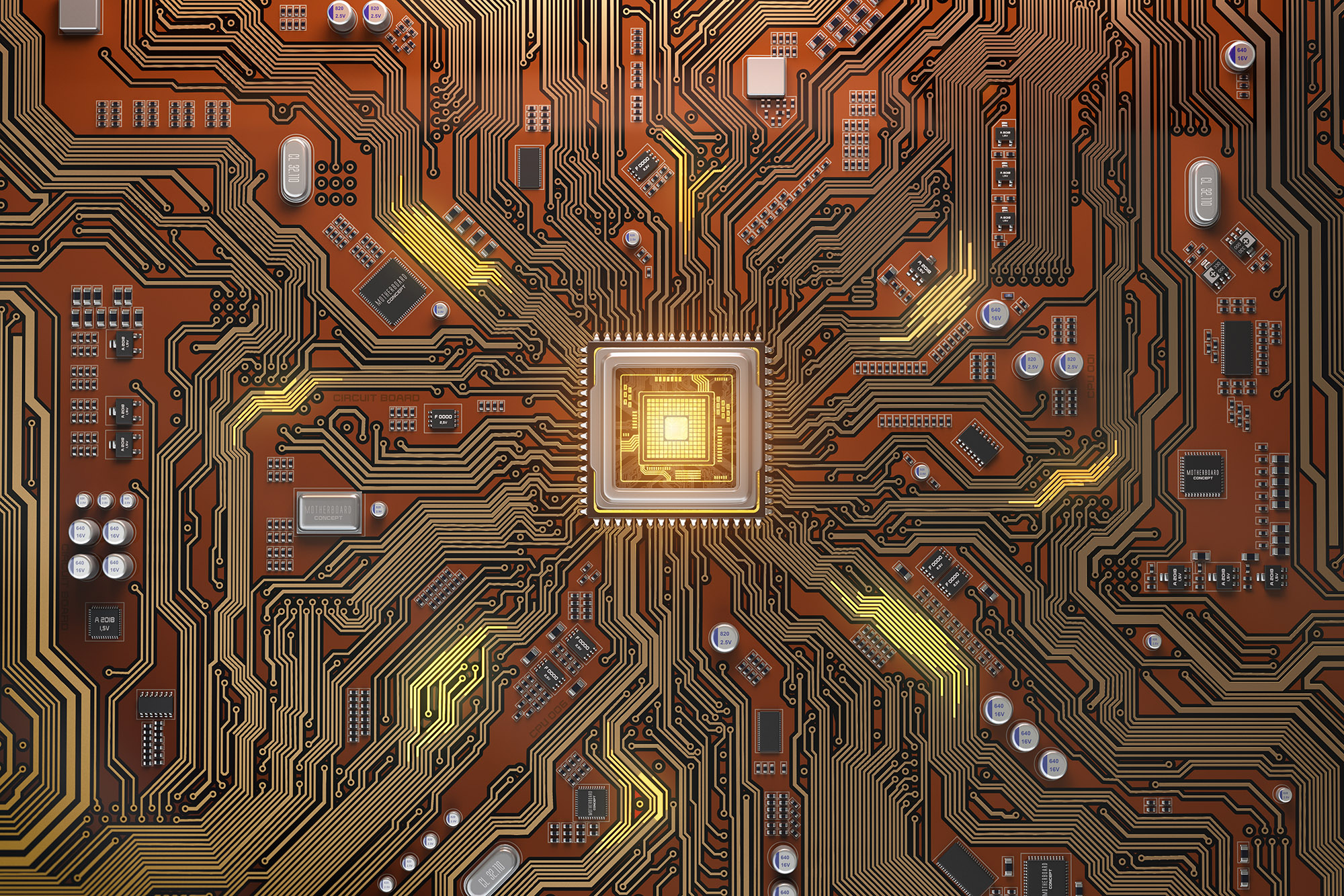 Quantum Computing chip illustration