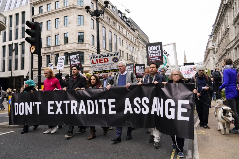Assange Extradition Protestors