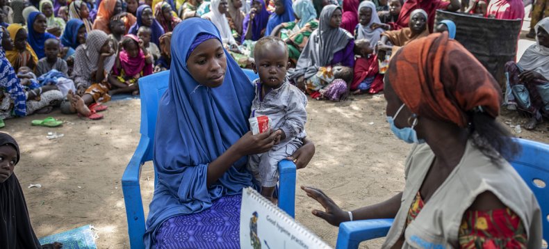 Children are assessed for malnutrition