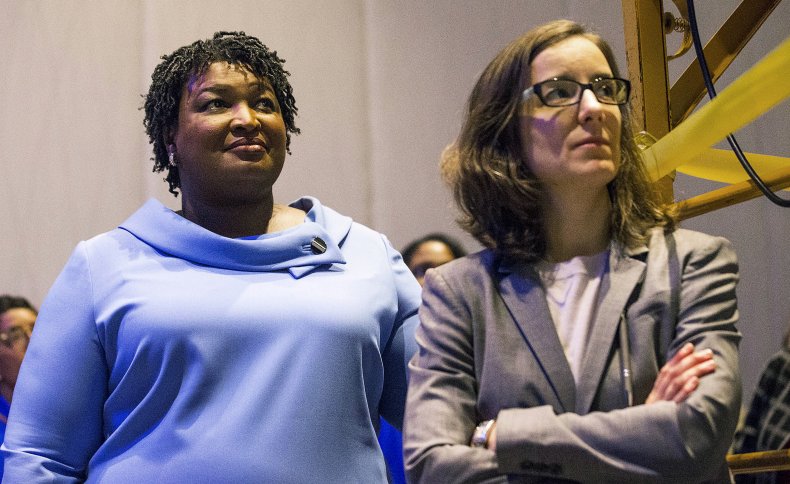 Stacey Abrams and Lauren Groh-Wargo